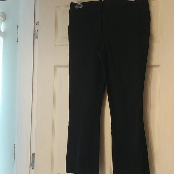 Ann Taylor LOFT Marisa Cut Lined Black Pants - Picture 2 of 5